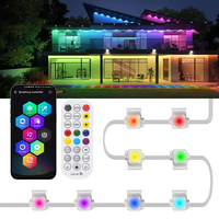 Lampu Dinding LED RGB Kontrol Cerdas Aplikasi Pintar Langsung dari Pabrik, Tahan Air IP67, Dapat Diisi Ulang, DIY, Sinkronisasi Musik Warna, Natal 15M