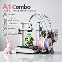 필라멘트 감지 기능이 있는 A1 콤보 국제 언락 FDM 3D 프린터, WiFi 스마트 소프트웨어 탑재, DIY 제작을 위한 고성능 가성비
