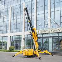 Mini-grue araignée électrique de 3 tonnes, compacte, à chenilles, avec flèche en U, certifiée CE, haute efficacité pour les sites étroits et l'installation de toitures