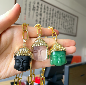 Offre Spéciale <span class=keywords><strong>Or</strong></span> Plaqué Grand Noir Obsidienne <span class=keywords><strong>Bouddha</strong></span> Collier Naturel <span class=keywords><strong>Jade</strong></span> Pierre <span class=keywords><strong>Bouddha</strong></span> Pendentif Collier Bijoux <span class=keywords><strong>En</strong></span> Gros - Product Image 1