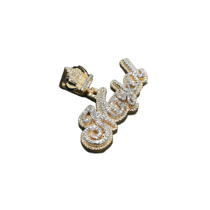 Custom VVS Moissanite Diamond Cursive Letter Pendant with Soccer S925 <b>Silver</b> 9k 10k 14k 18k Solid Gold Iced Out <b>Charms</b> Pendants - Product Image 1