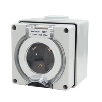 Kotak Inlet Daya Generator RV 30 Amp, Receptacle NEMA TT-30P, Soket Saklar Plastik Tahan Air, Stopkontak Luar Ruangan 125V