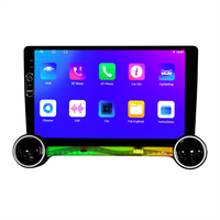 Autoradio Android 10 pouces universel double DIN avec CarPlay, navigation GPS, éclairage d'ambiance, lecteur multimédia