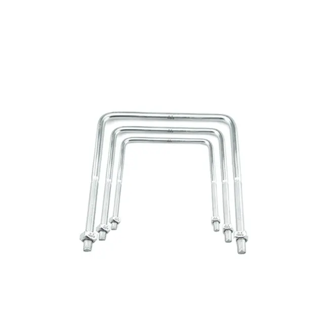 Factory Outlet Galvanized Square U bolt Clamp Square Head Threaded U Bolt