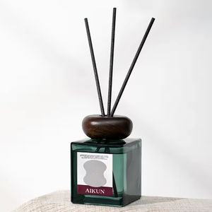 Difusor de Aromaterapia Aikun de 200 ml, de Lujo, con Caja de Regalo de Vidrio, con Varillas de Ratán, sin Llama, para Interiores, con Aceites Esenciales, Libre de BPA, Ecológico - Product Image 3