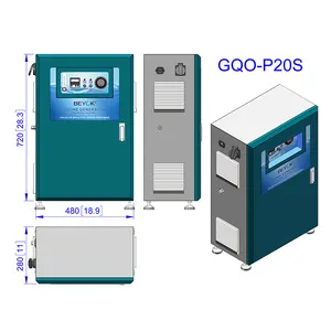 Su arıtma için GQO-P200R ozon jeneratörü, atık 220 için 200g ozon jeneratörü su arıtıcısı g makinesi