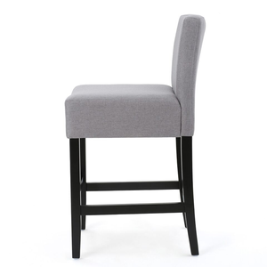 Modern Design Fabric Barstool Solid Wood Frame Iron for Home Kitchen Living Room Hotel Cafe <b>Dining</b> (Set 2) Durable Eco-Friendly - Product Image 2