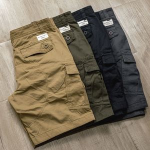 Pantalones Cortos de Trabajo de Verano para Hombre, Marca de Moda, Holgados, Versátiles, de Color Sólido, de Cinco Puntos, con Cintura Elástica, de Lona, para Deportes y Uso Casual - Product Image 3
