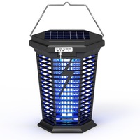 Piège à insectes électrique rechargeable solaire et USB Lingtuo, lumière violette, étanche IP33, batterie incluse