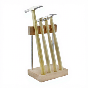 WALIYA Ensemble de 4 mini-marteaux de gravure en acier inoxydable avec support de marteau, outils de précision compacts et durables pour bijoux - Product Image 1
