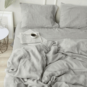 Di alta qualità 100% naturale puro lino <span class=keywords><strong>francese</strong></span> di lino set di biancheria da letto di personalizzare <span class=keywords><strong>lenzuola</strong></span> di colore solido - Product Image 4