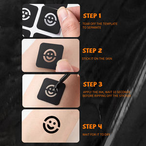 En gros, Kit de tatouage temporaire parfumé à marque privée, Encre de tatouage parfumée de qualité professionnelle, Peinture corporelle DIY avec pochoirs tendance, 7g - Product Image 3
