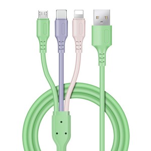 Cable de Datos 3 en 1 de Carga Súper Rápida de 3 Metros y 10A, Compatible con Teléfonos Apple, OPPO, Huawei y Xiaomi - Product Image 3