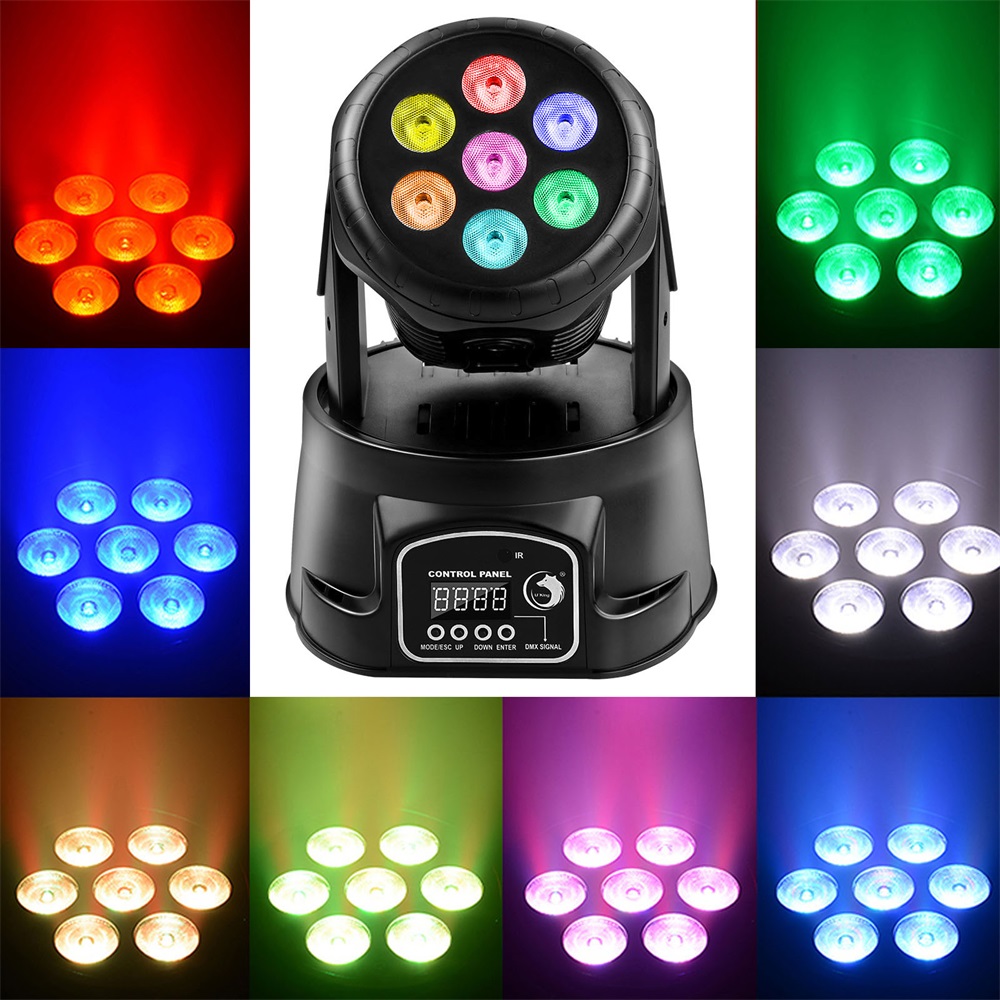 屋外7LED70WRGBWステージライトリモートコントロールステージ