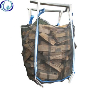 1 tonelada de tapa plana lado inferior de la correa de malla ventilada Bolso grande de los PP para leña - Product Image 2