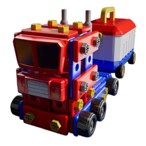 Cassetta degli Attrezzi in Plastica per Bambini da 40 Pezzi, Set di Riparazione con Trapano Elettrico e Cacciavite, Banco da Lavoro Smontabile e Trasformabile per Ragazzi - Product Image 5