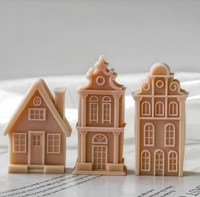 J-5227/8/9 bricolage 3D maison Silicone bougie moule 3D aromathérapie diffuseur pierre compagnon cadeau à la main savon colle moules décor à la maison