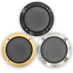 Grille <span class=keywords><strong>de</strong></span> haut-parleur <span class=keywords><strong>de</strong></span> voiture <span class=keywords><strong>de</strong></span> 4 pouces utilisée pour 2 "3" 4 "5" 6.5 "8" 10 "Circle Decorative <span class=keywords><strong>Metal</strong></span> Mesh Cover Cold Lamined Steel - Product Image 1
