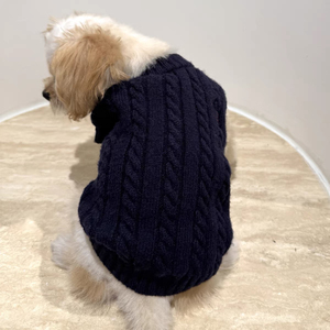 Gilet Classico a Righe per Cani e Gatti, Autunno/Inverno, Stile Orsacchiotto, Traspirante, Confortevole, in Lana Ricamata, Anallergico, Abbigliamento Caldo - Product Image 3
