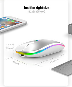 Ratón Inalámbrico para Juegos 3D Mini USB 2.4G del <span class=keywords><strong>Mejor</strong></span> Fabricante, Ratón para Computadora Portátil con Luz LED para Jugadores - Product Image 2