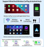 Caméra dashcam 4k 10.26 pouces Apple CarPlay Android AUTO AUX multimédia Audio voiture dvr caméra enregistreur vidéo lien miroir