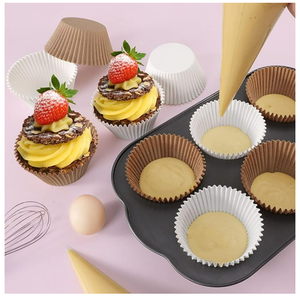 Cupcakevormpjes Natuurlijk Muffin Bakpapier Geurloos Voedselveilig Geüpgraded Vetwerend Papier - Product Image 3