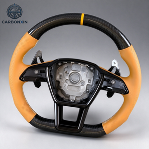 Volante de Fibra de Carbono Personalizado para Audi A4 B8 B9 A3 8p A6 RS3 Q3 A1 A5 C6 C7 C7.5 C8 B6 B7 B8.5 8V RS5 RS6 RS7 S5 S6 S7 A7 - Product Image 3