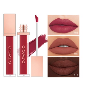 O.tw o.o ลิปกลอสแต่งหน้าเหลว12สีเม็ดสีสูงกันน้ำติดทนนานไม่เหนียวเหนอะหนะเนื้อแมทลิปกลอส - Product Image 1