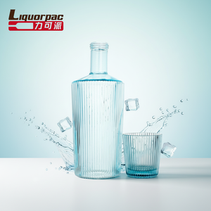 Bouteille de liqueur en verre silex personnalisée, différents styles, 700ml, 750ml, 1000ml, design scellé élégant pour vin, eau, <span class=keywords><strong>vodka</strong></span>, gin, spiritueux - Product Image 1