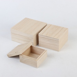 Scatola di <span class=keywords><strong>Legno</strong></span> di Paulownia Quadrata con Coperchio, Dimensioni Personalizzabili, <span class=keywords><strong>per</strong></span> Gioielli e Confezioni <span class=keywords><strong>Regalo</strong></span> - Product Image 1