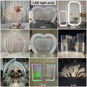 LEDA Luxury European Style Transparent Square Metal <b>Stand</b> Wedding Arch Door <b>Backdrop</b> for Wedding Decor Party - Product Image 6