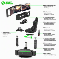 Simulateur de sensation de non-matière VR Star Racing à trois écrans pour PC d'intérieur, simulateur de mouvement de voiture de course électrique haute vitesse