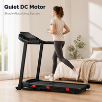 Tapis roulant électrique pliable YUNPAO en ABS pour la maison, capacité de 120 kg, écran LED, vitesse et inclinaison manuelle à 3 niveaux, écologique, portable