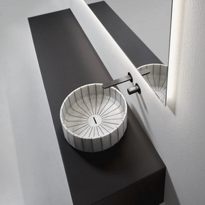 Per Antonio Lupi moderna pietra ceramica Fonte lavabo lavabo per lavaggio a mano e lavaggio uso per bagno e Hotel include scolapiatti - Product Image 1
