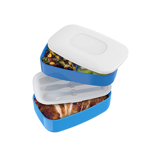 Stackable Bento Lunch Container With Divider Leak Proof Adult Bento Box with Removable Compartments All-in-One Bento Lunch Box