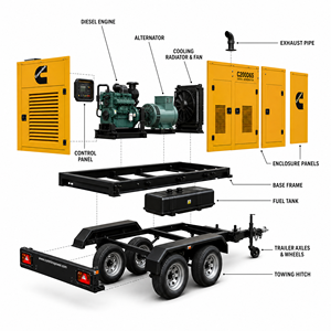 Groupe électrogène diesel industriel Cummins Weichai Yuchai Perkins SDEC 18kW 25kW 30kW 40kW 48kW 68kW 80kW 100kW, délai de livraison court - Product Image 3