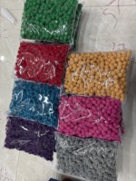 Jual Langsung Pabrik Manik-manik Beludru Akrilik 10 12 14 16mm Aksesoris DIY Buatan Tangan Bentuk Bulat Manik-manik Beludru Plastik untuk Tas