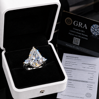 Bague de luxe en moissanite pour femme, en argent sterling 925, certifiée GRA, étincelante, pour fiançailles et mariage