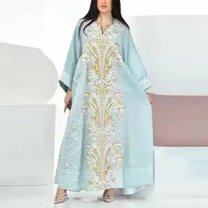 ファッションレディースイードトルコイスラム教徒ヒジャーブ女性カフタンアラビア語ドバイアバヤカフタンスタイルウエディングドレスカフタン卸売