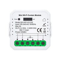 Module de commande intelligent Tuya WiFi 1 canal pour stores et rideaux modernes, compatible Alexa/Google Voice, en PC, pour maison et hôtel