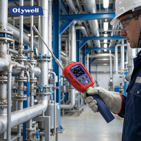 Détecteur de gaz portable 4 en 1 avec sonde d'aspiration par pompe pour la détection de fuites de méthane dans les usines pétrolières industrielles