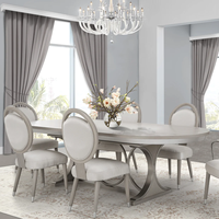 Table ovale en bois massif de luxe, élégante et durable, de haute qualité, pour salon, salle à manger, hôtel, cuisine