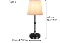 Lampe de table plissée sans fil rechargeable de style nordique classique pour chambre d'hôtel, éclairage de luxe pour décoration de mariage et salon