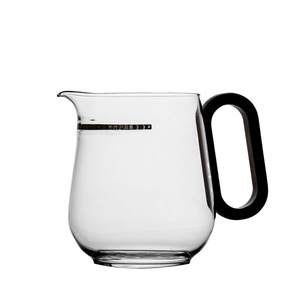 Taza de té con forma de luna creciente, dispensador de té de vidrio de borosilicato de alta calidad para juego de té Kung Fu con mango de madera - Product Image 5
