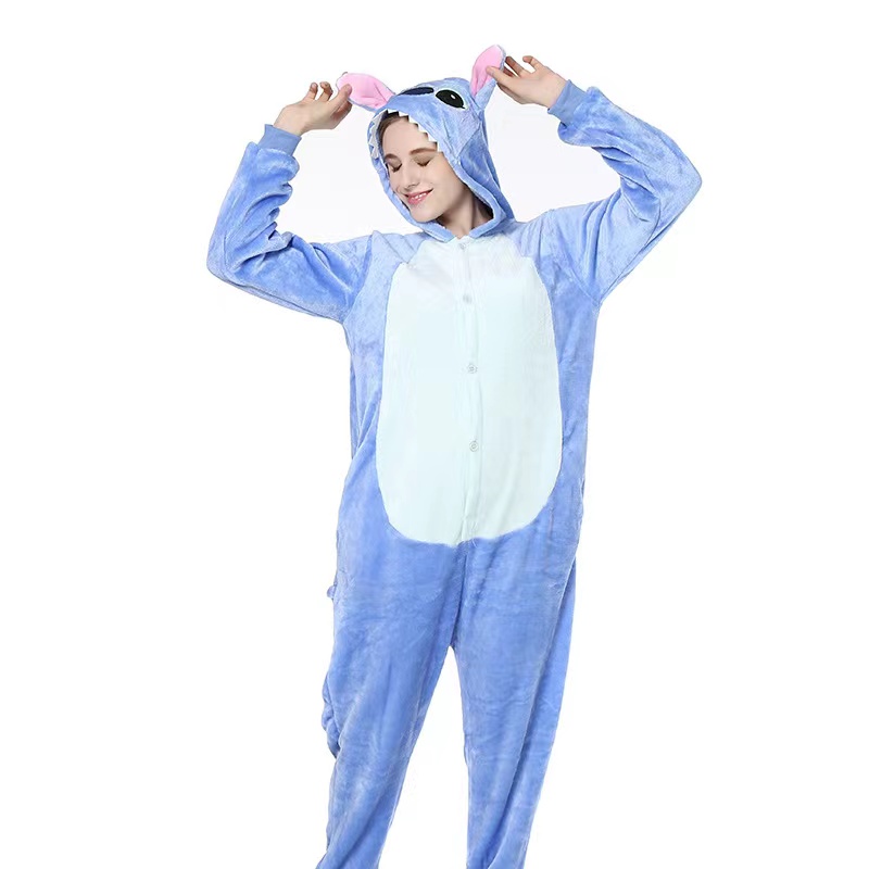 Stitch Costumes Pijama De Franela Para Adultos Stitch Costumes Pijama De Franela Para Adultos