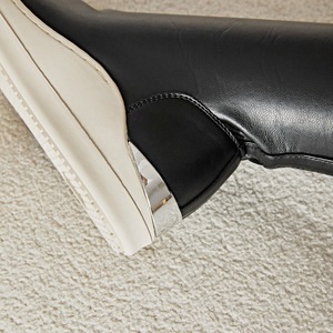 Nuovi <span class=keywords><strong>Stivali</strong></span> Invernali 2026 Sopra il Ginocchio in Pelle Elasticizzata, Taglia Grande <span class=keywords><strong>44</strong></span>, Scarpe da <span class=keywords><strong>Donna</strong></span> Slim Fit con Chiusura Slip-On - Product Image 4