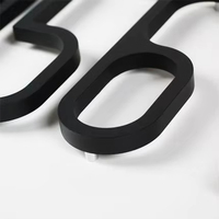 Letras Acrílicas Negras Contemporáneas Personalizables al por Mayor, Números Duraderos para Empresas de Automóviles, Taxis, Centros Comerciales, Parques y Oficinas
