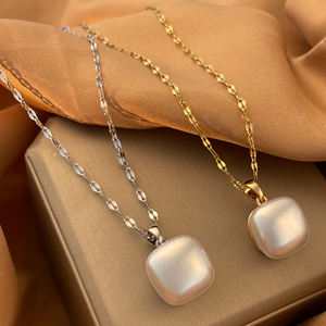 14K chapado en oro de acero inoxidable flor corazón Bowknot cobre circón grueso luz lujo moda colgante collar PARA CENA fiesta - Product Image 3