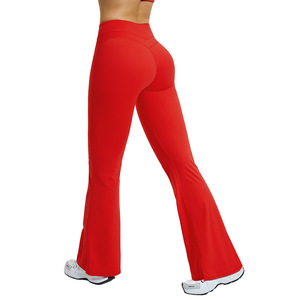 Pantalones de yoga acampanados de cintura alta para mujer Disko Sport, diseño transpirable Micro Horn para fitness, correr, yoga 3109 - Product Image 3