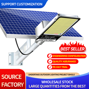 จำหน่ายไฟถนนโซลาร์เซลล์กลางแจ้งกันน้ำ กำลังสูง 1000w500W  วัสดุอลูมิเนียม  ไฟ LED  ขายตรงจากโรงงาน - Product Image 2